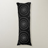 Coussins Longs Spirale pour numéros Pi sur noir (Devant (Vertical))