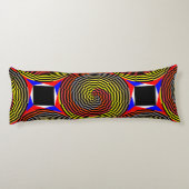 Coussins Longs Spirale rouge jaune bleu par Kenneth Yoncich (Dos)