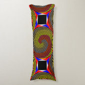Coussins Longs Spirale rouge jaune bleu par Kenneth Yoncich (Devant (Vertical))