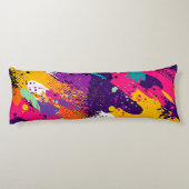 Coussins Longs Splash couleur Abstrait dans le style comique rétr (Dos)