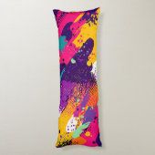 Coussins Longs Splash couleur Abstrait dans le style comique rétr (Dos (Vertical))