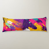 Coussins Longs Splash couleur Abstrait dans le style comique rétr (Devant)