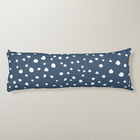 Coussins Longs Spots Dalmatiens Bleus Marine, Points Dalmatiens, (Dos)