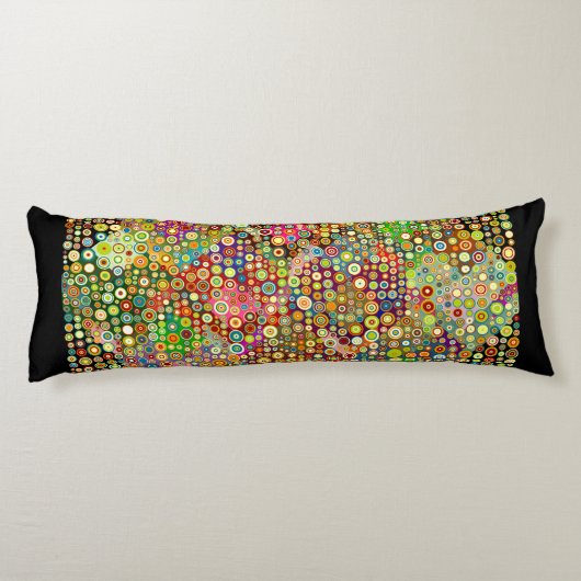 Coussins Longs Spots rétro colorés + votre idée (Dos)