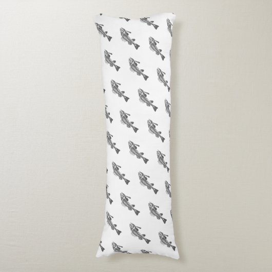 Coussins Longs Squelette de poisson (Devant (Vertical))