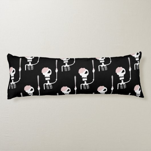 Coussins Longs Squelette d'Halloween avec épée (Dos)