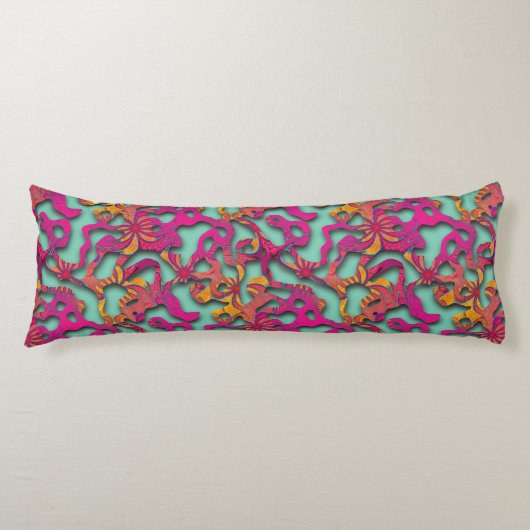 Coussins Longs Squiggly Loops seamless patent 14 + your backgr. (Devant)