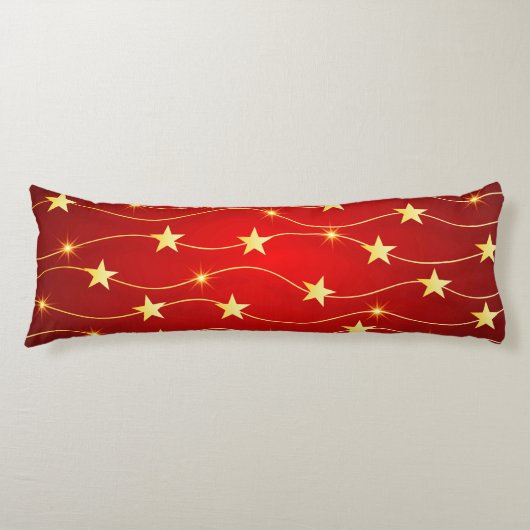 Coussins Longs Star Adored Ruby Motif rouge (Devant)