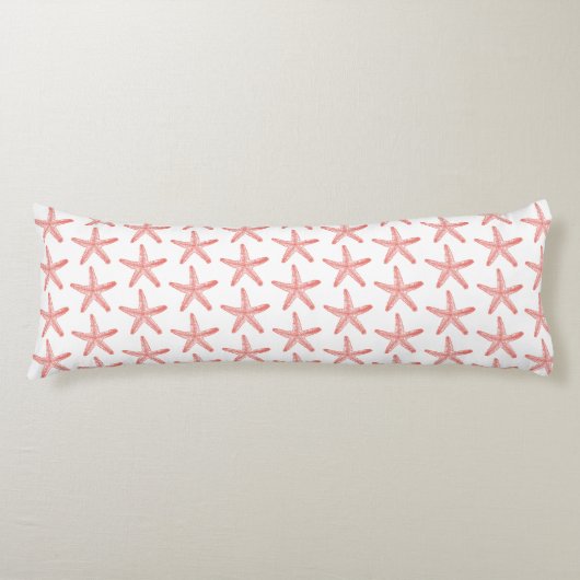 Coussins Longs Starfish Coral & White Sea Star Thème (Devant)