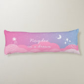 Coussins Longs Starry night Pink blue Name and Text (Dos)