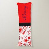 Coussins Longs Stars Tattoos rouge + vos idées (Devant (Vertical))