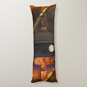 Coussins Longs Steampunk - Alphabet - T est pour Télescope