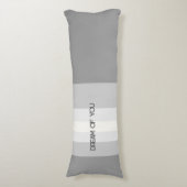 Coussins Longs Stripes and Words on Grey Gradient (Devant (Vertical))