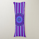 Coussins Longs Stripes Motif wride violet & Mandala + backg. (Devant (Vertical))