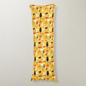 Coussins Longs Style abstrait jaune et noir moderne (Devant (Vertical))