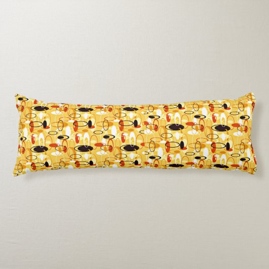 Coussins Longs Style abstrait jaune et noir moderne (Devant)