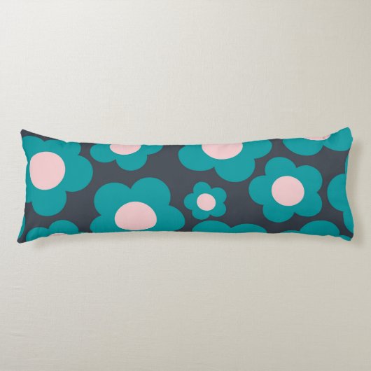 Coussins Longs Style Boho bleu et rose (Devant)