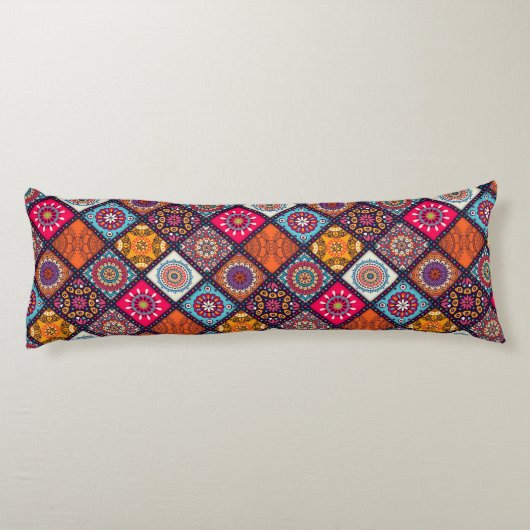 Coussins Longs style boho coloré (Dos)