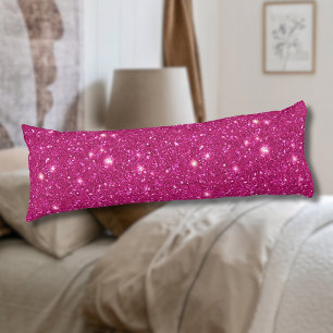 Coussins Longs Style Classique de la Saint-Valentin Rose Pailleté