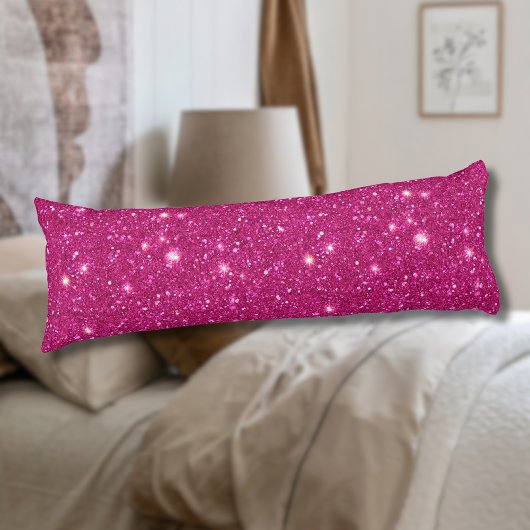 Coussins Longs Style Classique de la Saint-Valentin Rose Pailleté