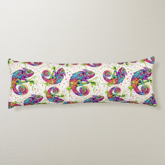 Coussins Longs Style d'aquarelle des teintures Chameleon (Dos)