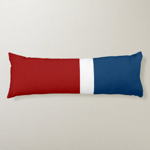 Coussins Longs Style de bloc de couleur bleu blanc