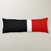 Coussins Longs Style de bloc de couleur noir rouge (Dos)