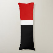 Coussins Longs Style de bloc de couleur noir rouge (Devant (Vertical))
