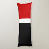 Coussins Longs Style de bloc de couleur noir rouge (Dos (Vertical))