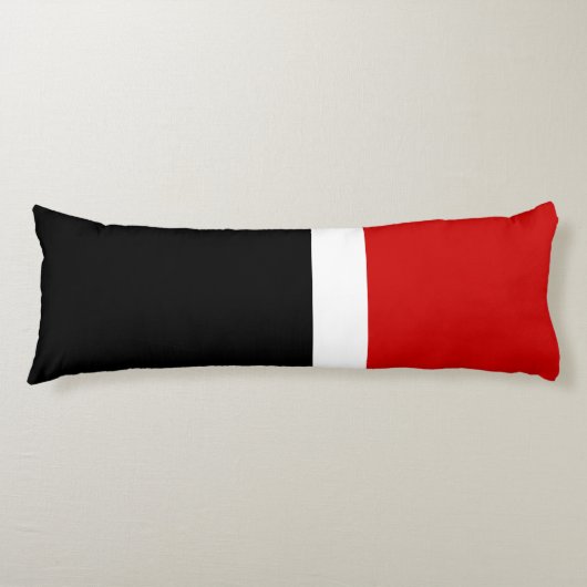 Coussins Longs Style de bloc de couleur noir rouge (Devant)