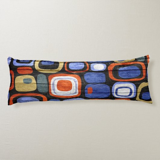 Coussins Longs Style moderne Abstrait Pastel Bois (Dos)