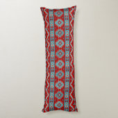 Coussins Longs Sud-Ouest Mesas Turquoise & Rouge (Dos (Vertical))