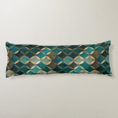 Coussins Longs Super Luxe Turquoise & Or (Dos)