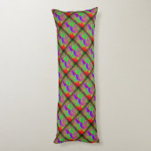 Coussins Longs super sirène hippie violette rétro (Dos (Vertical))