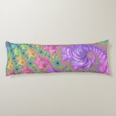 Coussins Longs Super Trippy Boho Jewel Tone arc-en-ciel Fractal (Dos)