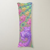 Coussins Longs Super Trippy Boho Jewel Tone arc-en-ciel Fractal (Devant (Vertical))