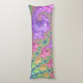 Coussins Longs Super Trippy Boho Jewel Tone arc-en-ciel Fractal (Dos (Vertical))
