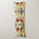 Coussins Longs Sur les traces de l'or des fleurs.1 (Devant (Vertical))