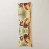 Coussins Longs Sur les traces de l'or des fleurs.3 (Devant (Vertical))