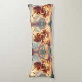 Coussins Longs Sur les traces de l'or des fleurs.4 (Devant (Vertical))