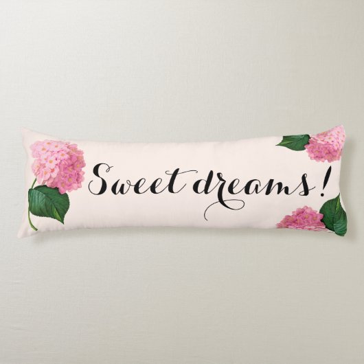 Coussins Longs Sweams Dreams Pink Hydrangea Body Oreiller (Devant)