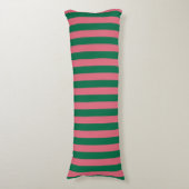 Coussins Longs Sweetheart Rose Pickle Vert Rayure (Devant (Vertical))