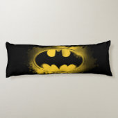Coussins Longs Symbole Batman | Logo noir et jaune (Dos)
