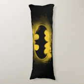 Coussins Longs Symbole Batman | Logo noir et jaune (Devant (Vertical))