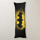 Coussins Longs Symbole Batman | Logo noir et jaune (Dos (Vertical))