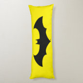 Coussins Longs Symbole Batman | Logo Simple Bat Silhouette (Dos (Vertical))