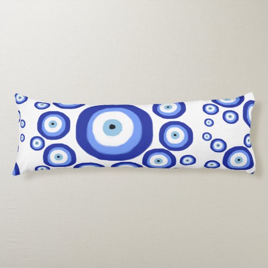 Coussins Longs Symbole de bonne chance de l'oeil grec Motif (Devant)