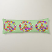Coussins Longs SYMBOLE DE LA PAIX Floral (Dos)