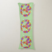 Coussins Longs SYMBOLE DE LA PAIX Floral (Devant (Vertical))