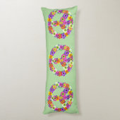 Coussins Longs SYMBOLE DE LA PAIX Floral (Dos (Vertical))